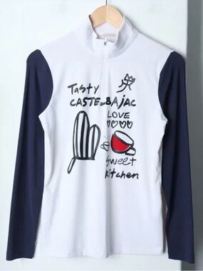 Castelbajac / Graphic Zip Top / White Navy / Korean Brand